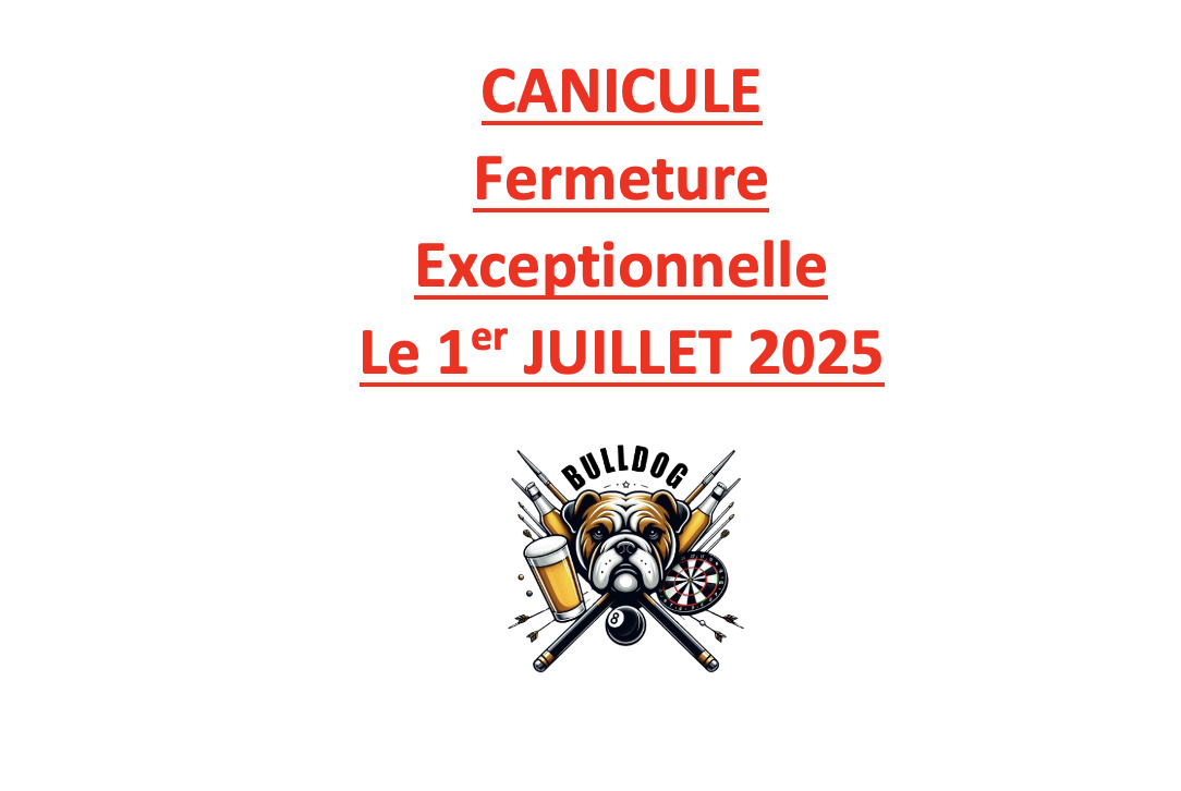 Fermeture Exceptionnelle